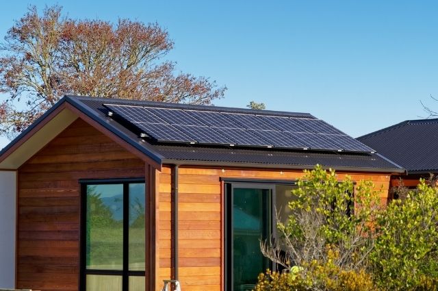 home with off-grid solar systems