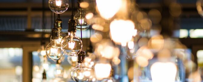 Hanging light bulbs showing modern lighting upgrades for a Arizona home