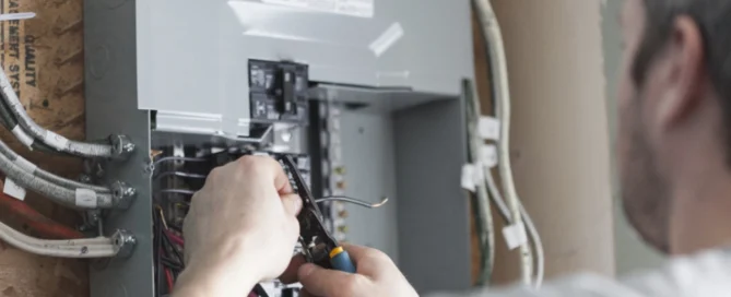 Local electrician replacing a whole home surge protector in a Prescott Valley Residence