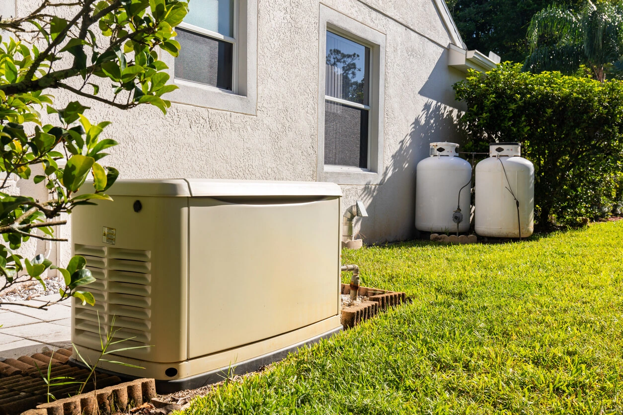 Prescott Valley standby generator outside home providing reliable backup power with professional electrical services